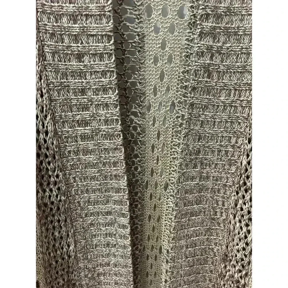 Chico’s Open Front Open Knit Long Cardigan Size 1 - Picture 6 of 9